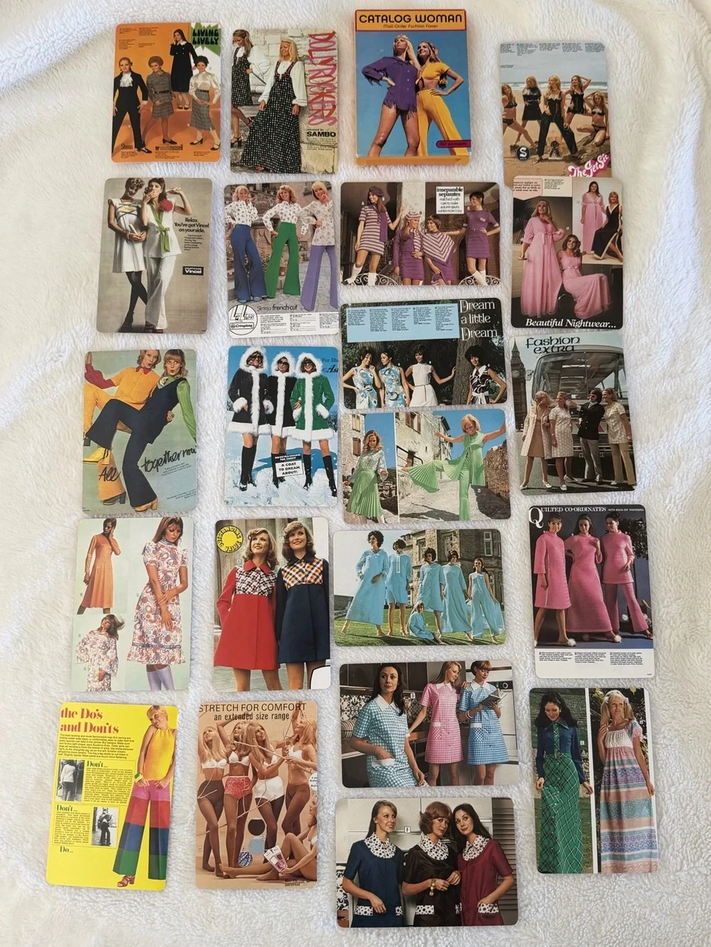 Vintage 2001 Catalog Woman Mail-Order Fashion Foxes Postcard Lot - 21/30 Cards